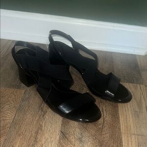 Anne Klein Black Strappy Heels